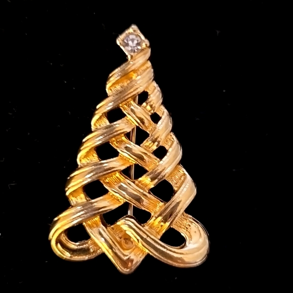 Festive Christmas Tree and Bell Brooch Set - Picture 4 of 8